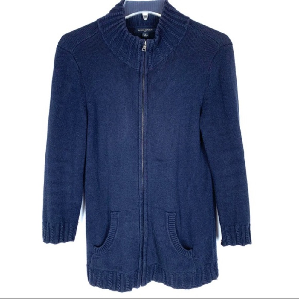 Banana Republic Factory zipped long sleeve sweater - Picture 1 of 8
